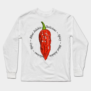 Bhut Jolokia Chilli pepper sticker set habanero jalapeno carolina reaper fatalii Long Sleeve T-Shirt